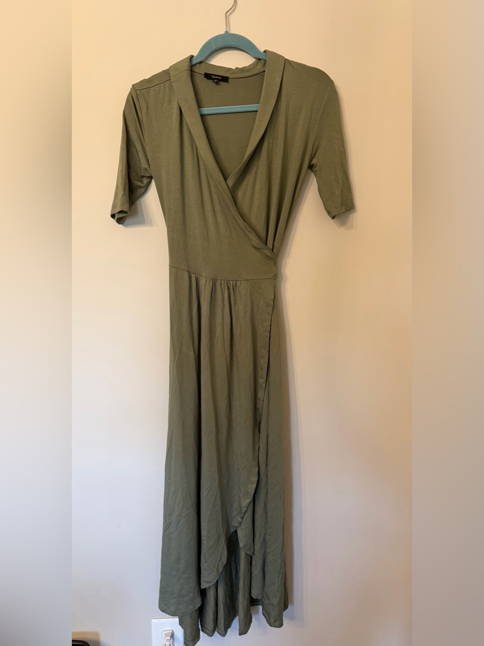Quince jersey midi wrap dress size extra small